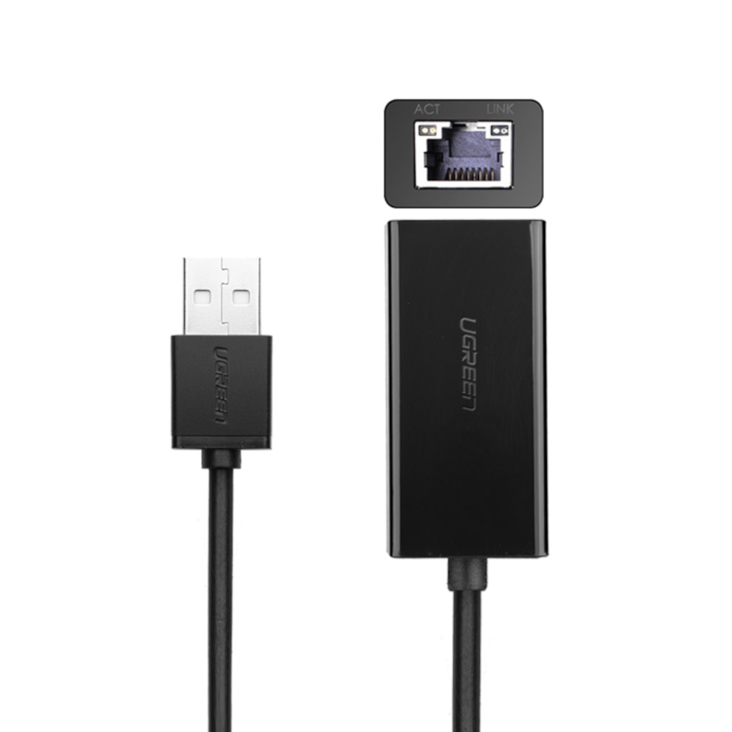 UGREEN CR110 Ethernet Adapter | USB 2.0 to RJ45 – Black