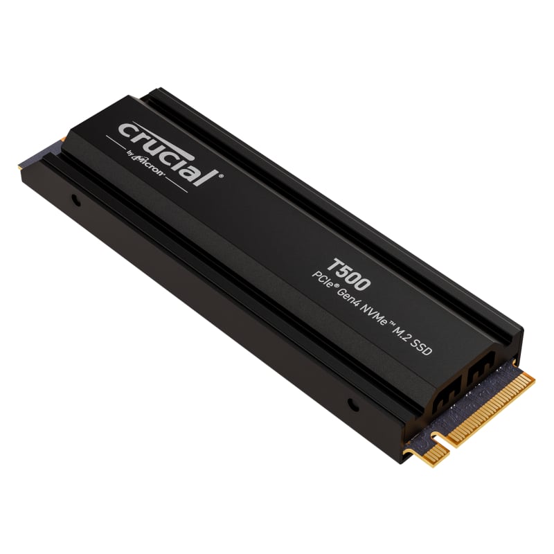 Crucial T500 M.2 NVMe Gen4 SSD - 1TB with Heatsink