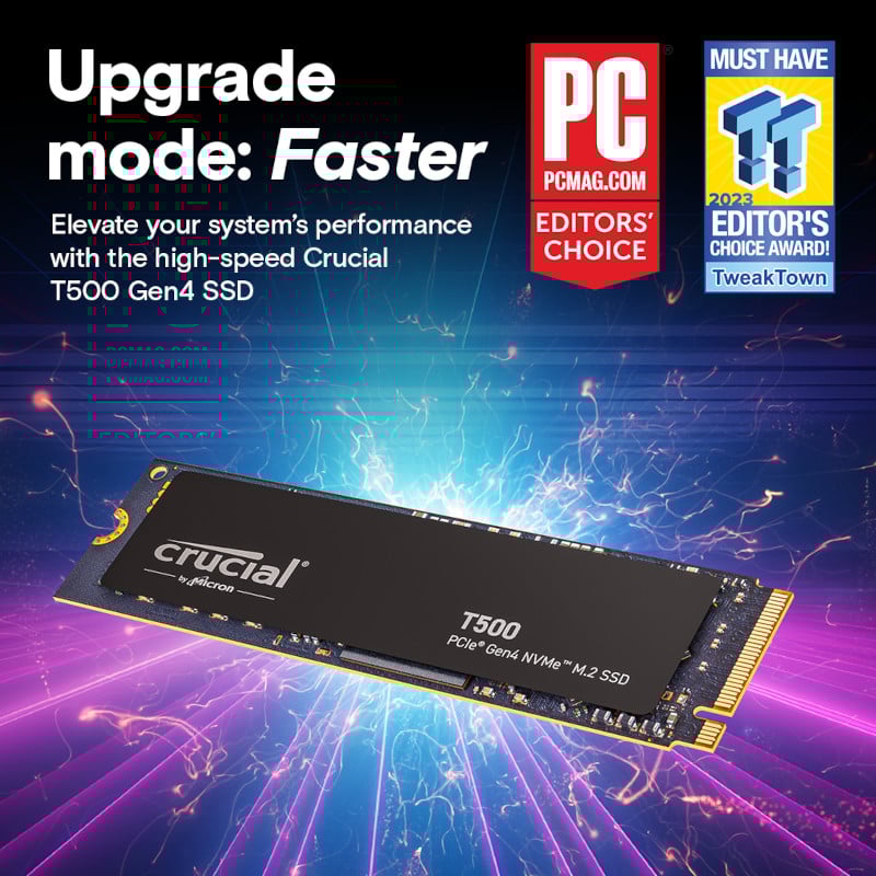 Crucial T500 M.2 NVMe Gen4 SSD - 4TB