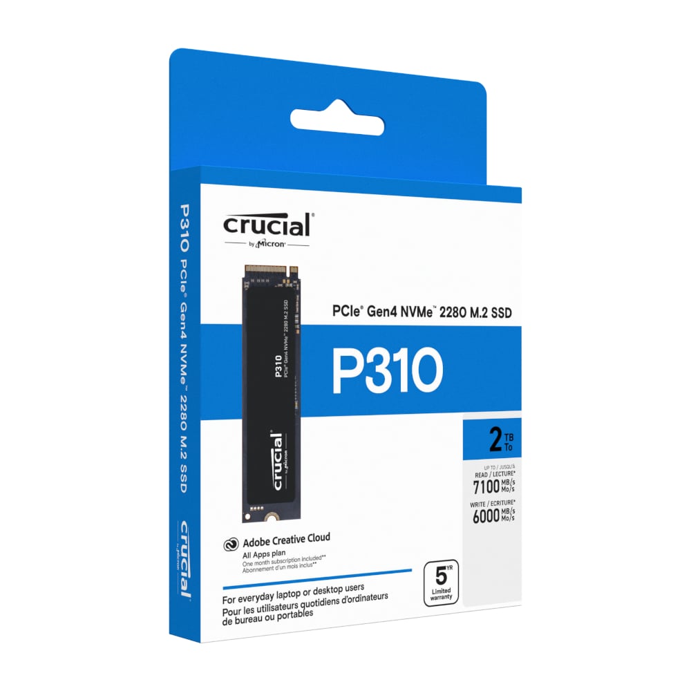 Crucial P310 PCIe Gen4 NVMe M.2 SSD - 2TB