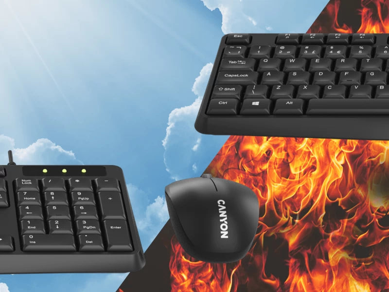 Canyon SET-W01 Keyboard+Mouse Wireless - Black
