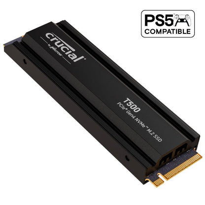 Crucial T500 M.2 NVMe Gen4 SSD - 1TB with Heatsink