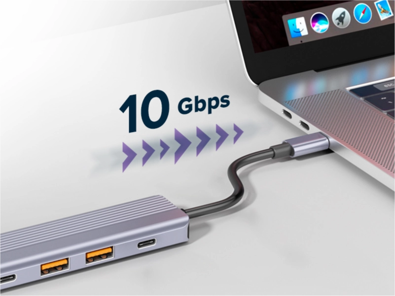 Canyon DS-17 6-in-1 4K USB-C Hub - Grey
