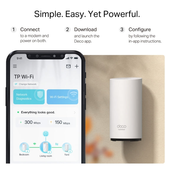 TP-Link BE3600 Outdoor / Indoor Mesh WiFi 7 Router - Deco BE25-Outdoor