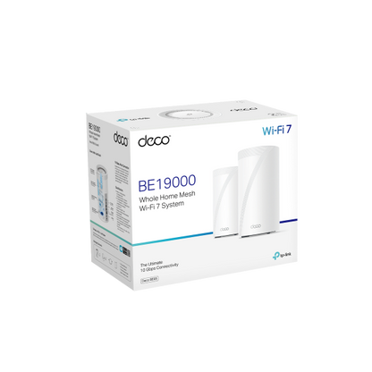TP-Link BE19000 Tri-Band Whole Home Mesh WiFi 7 System 2 Pack - Deco BE85