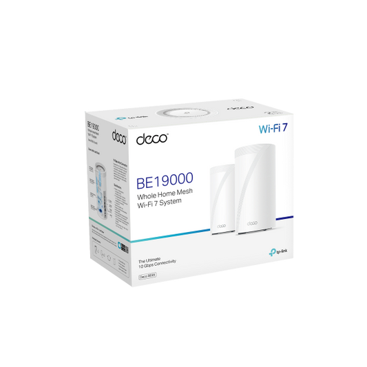 TP-Link BE19000 Tri-Band Whole Home Mesh WiFi 7 System 2 Pack - Deco BE85