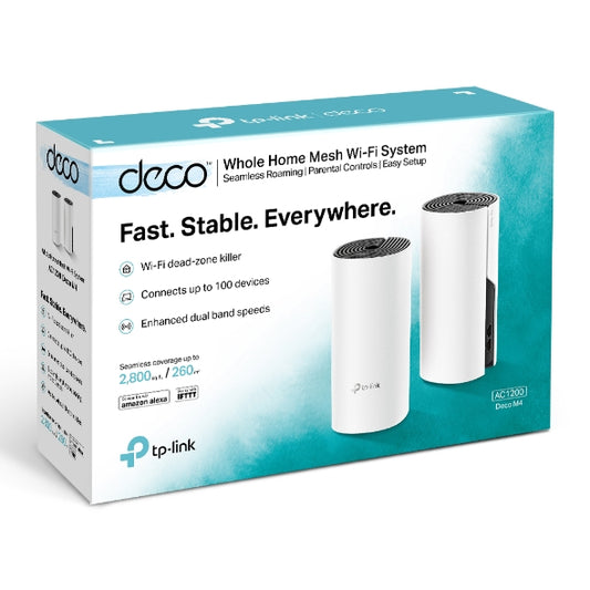 TP-Link AC1200 Whole Home Mesh Wi-Fi System 2 Pack - Deco M4