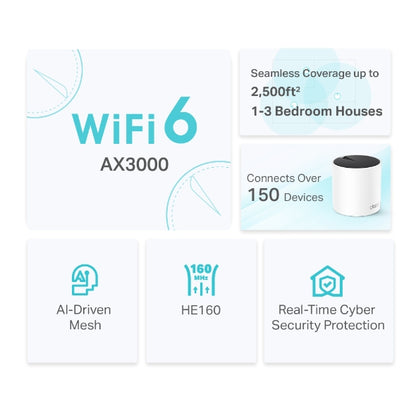 TP-Link AX3000 Whole Home Mesh WiFi 6 Unit - Deco X55