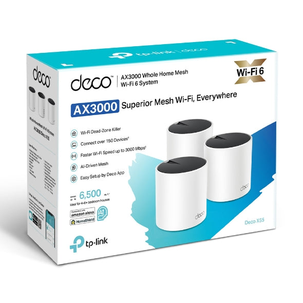 TP-Link AX3000 Whole Home Mesh WiFi 6 System - Deco X55