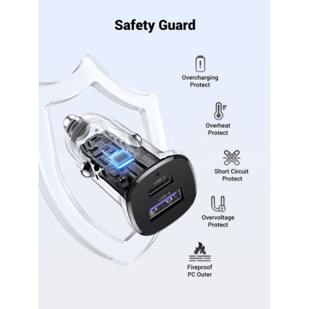 UGREEN Car Charger Fast Charging 30W 2 Ports