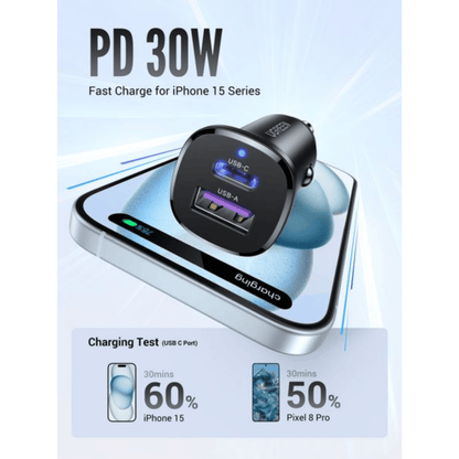 UGREEN Car Charger Fast Charging 30W 2 Ports