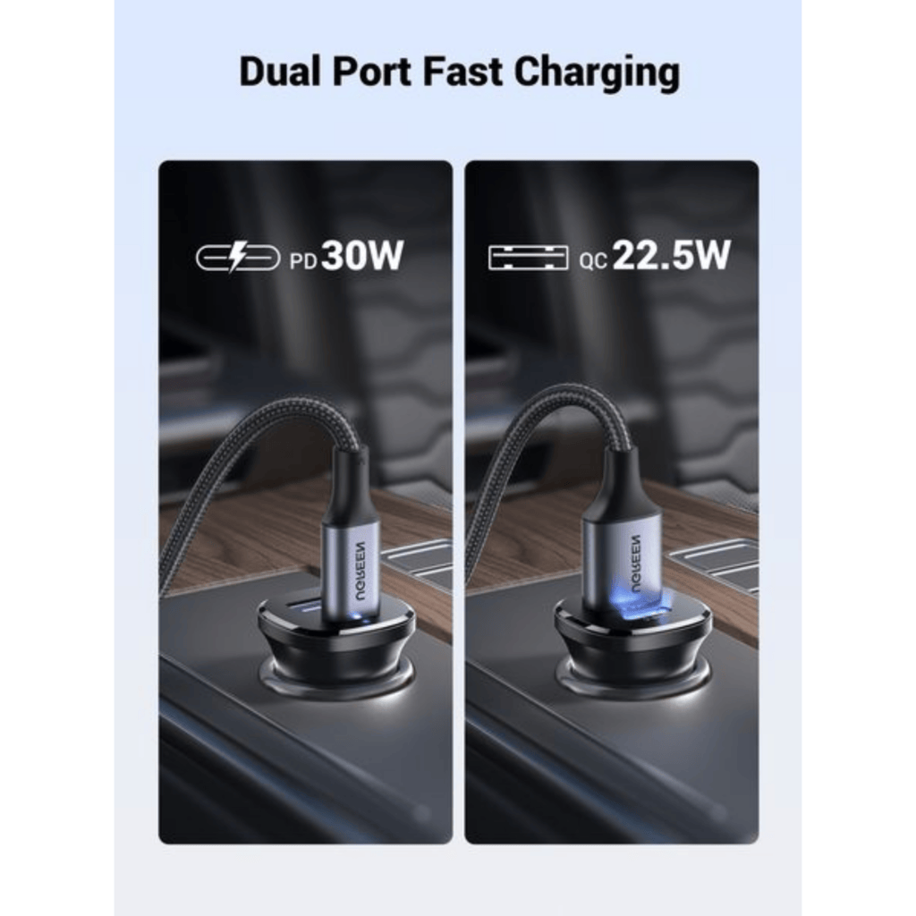 UGREEN Car Charger Fast Charging 30W 2 Ports