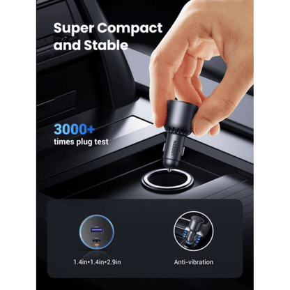 UGREEN 63W Type-C + USB A Fast Car Charger