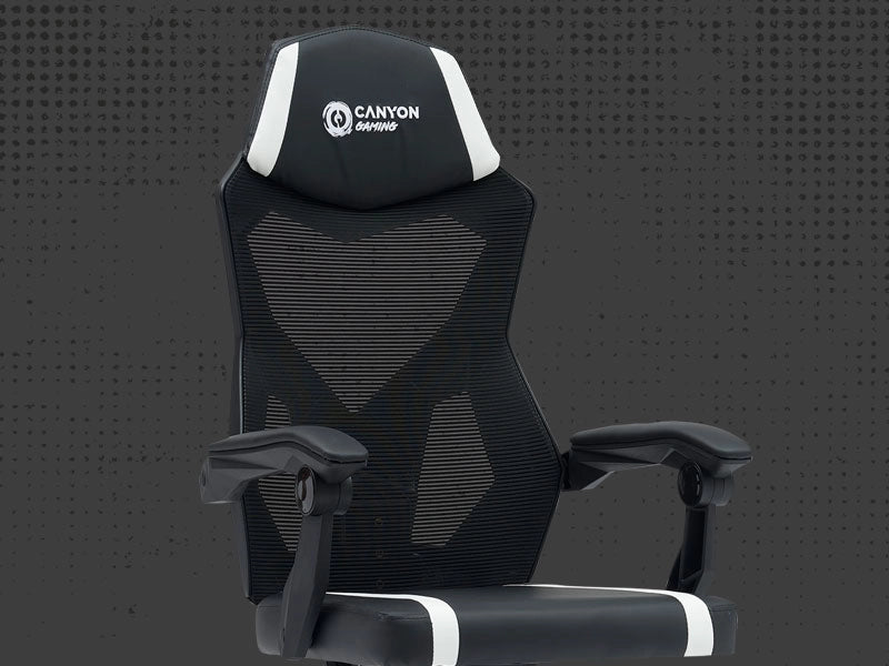 Canyon Ergonomic Gaming Chair Flow MCH01 - Black White