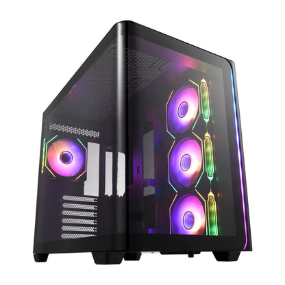 FSP M580 ARGB ATX Mid Tower Gaming Chassis – Black