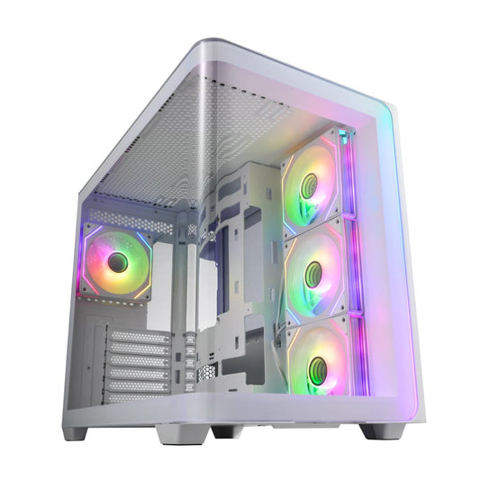 FSP M580 ARGB ATX Mid Tower Gaming Chassis – White