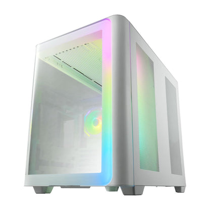 FSP M580 ARGB ATX Mid Tower Gaming Chassis – White