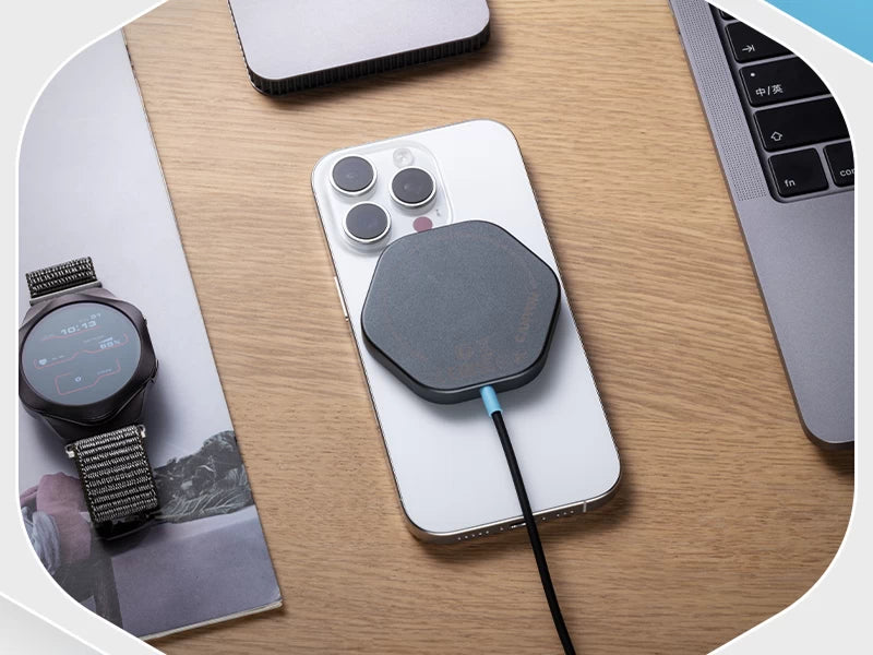 Canyon HEXAGON 110 15W Qi2 Wireless Charger - Black