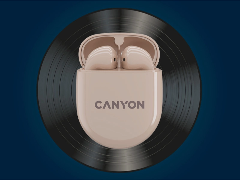 Canyon TWS-6 True Wireless Earbuds - Beige
