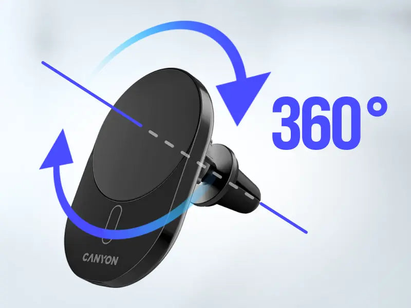 Canyon OnGrip 105 15W Qi2 Wireless Car Charger - Black