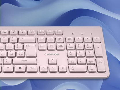 Canyon Silent Wireless Keyboard HKB-W01 - Pink