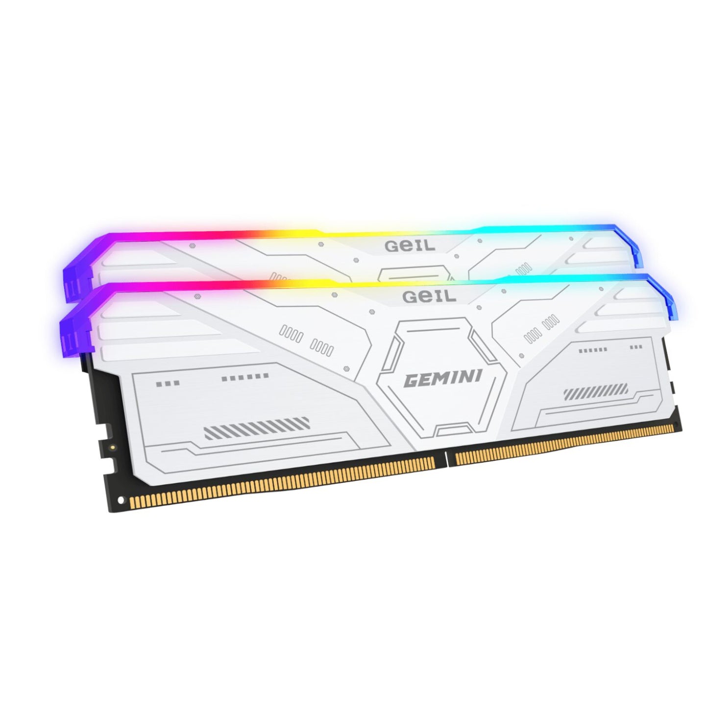 Geil Gemini RGB DDR5 White Desktop Memory – 32GB (2X16GB), 6000MHz