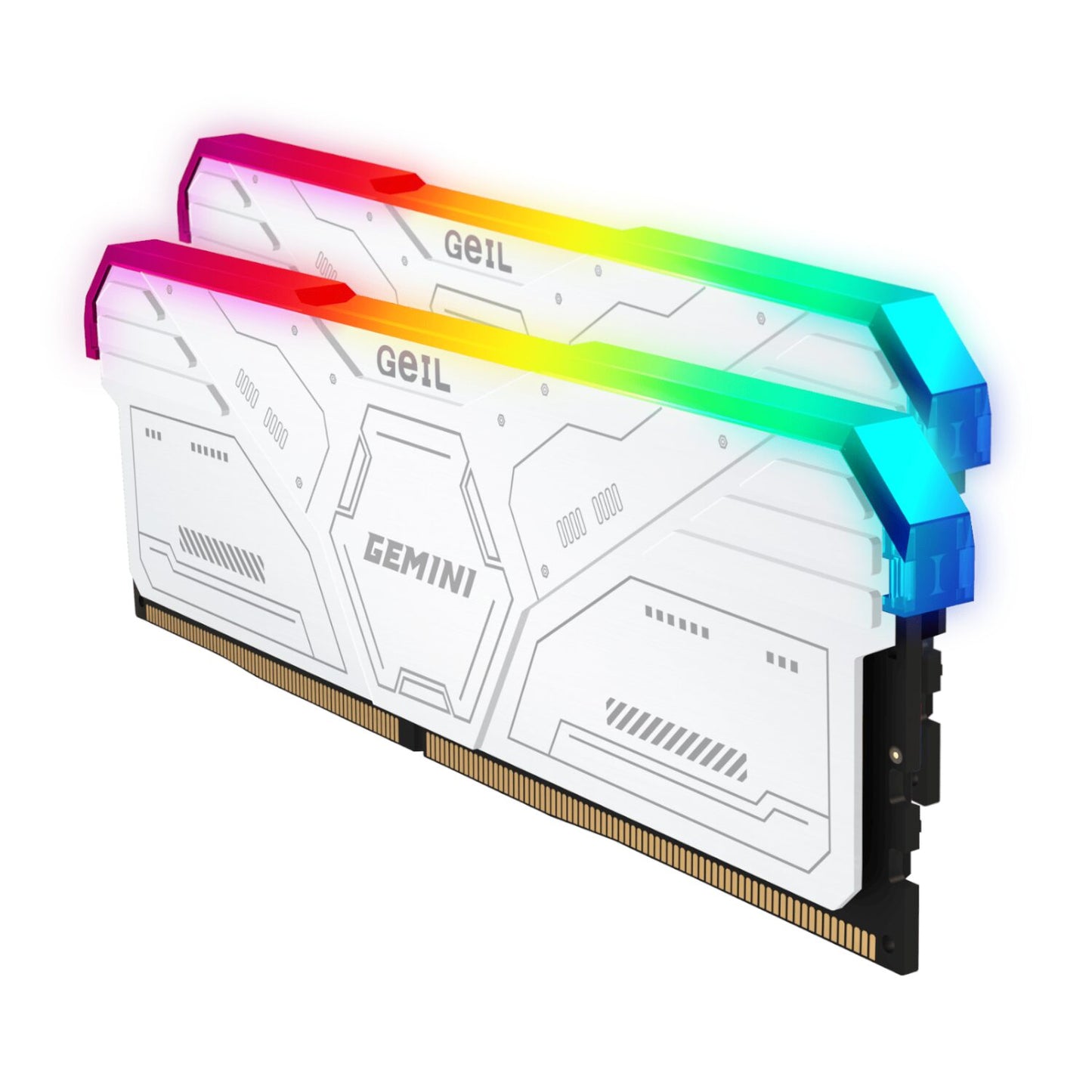 Geil Gemini RGB DDR5 White Desktop Memory – 32GB (2X16GB), 6000MHz