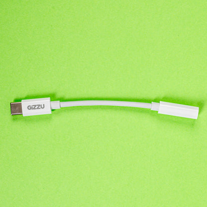Gizzu USB Type-C to 3.5mm AUX Audio Adapter – White