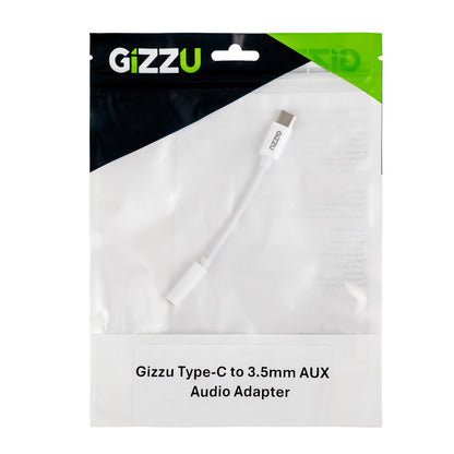 Gizzu USB Type-C to 3.5mm AUX Audio Adapter – White
