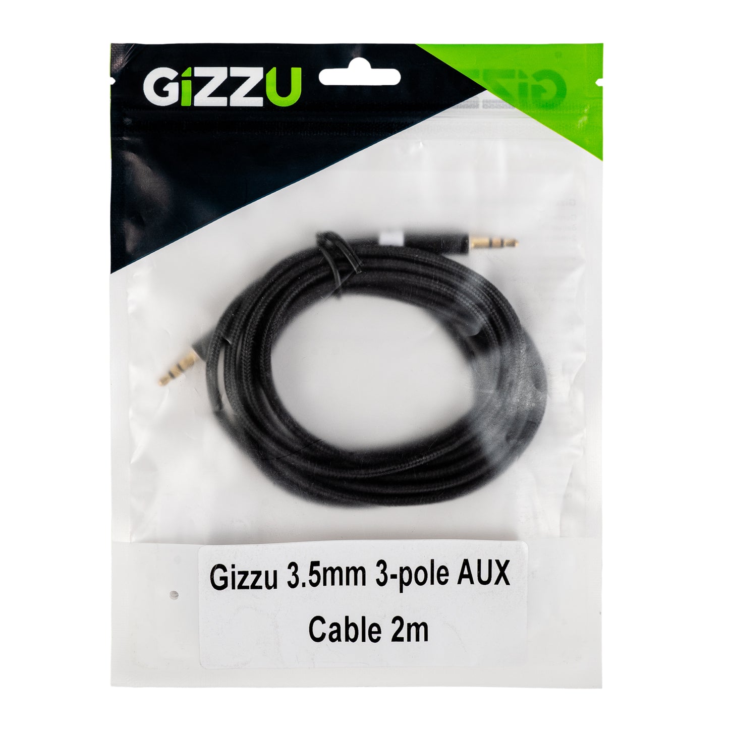 Gizzu 3.5mm AUX Cable 2m – Black