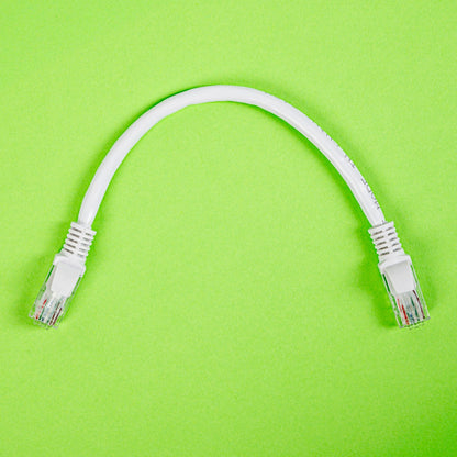 White Gizzu Cat6 UTP Fly Lead Ethernet Network Cable - 0.2m