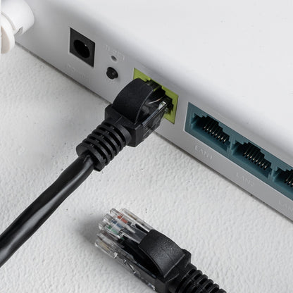 Black Gizzu Cat6 UTP Fly Lead Ethernet Network Cable - 0.5m