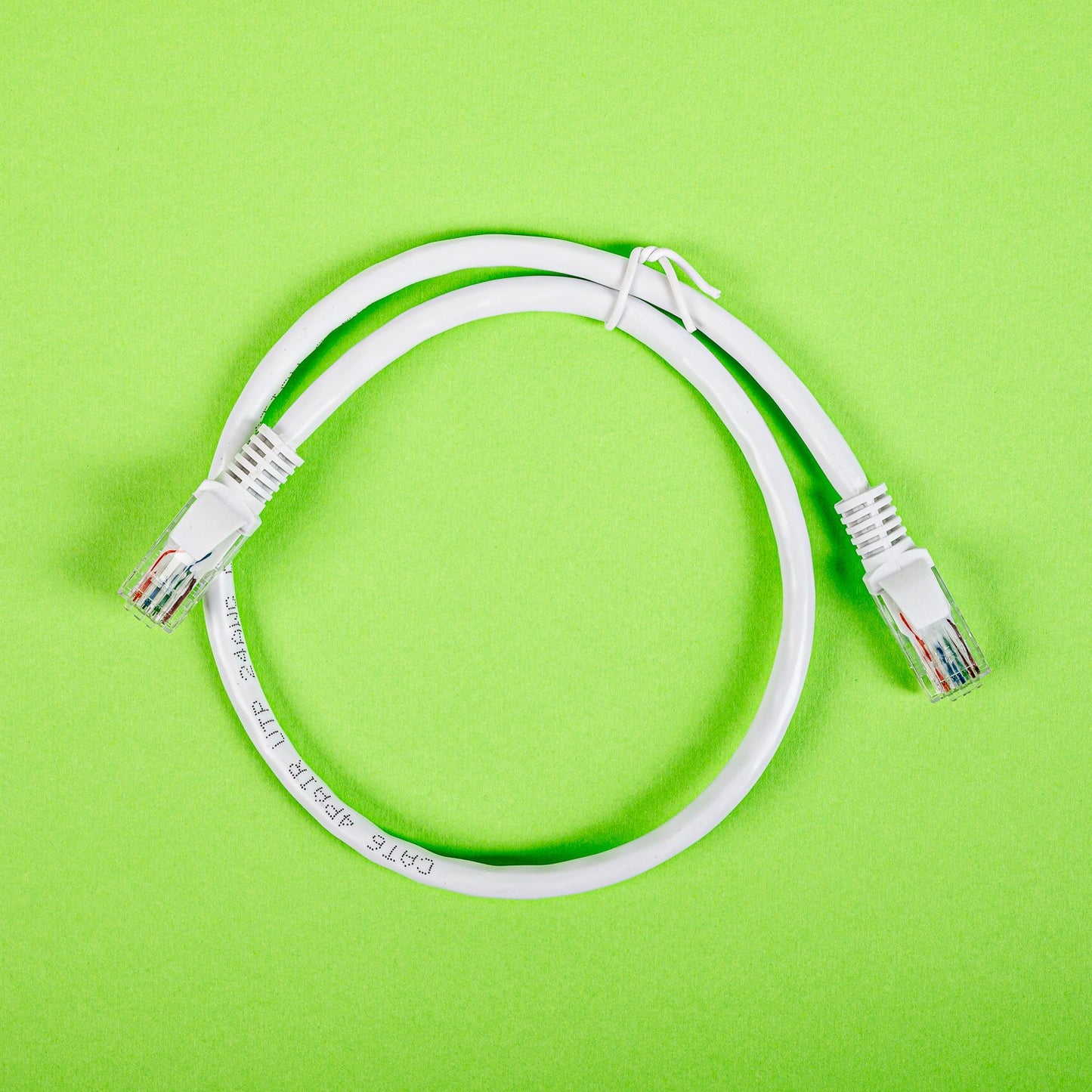 White Gizzu Cat6 UTP Fly Lead Ethernet Network Cable - 0.5m
