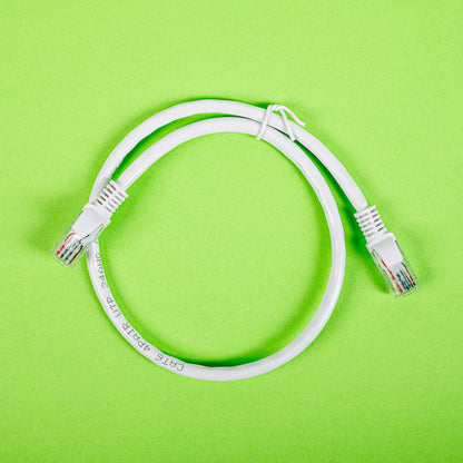 White Gizzu Cat6 UTP Fly Lead Ethernet Network Cable - 0.5m