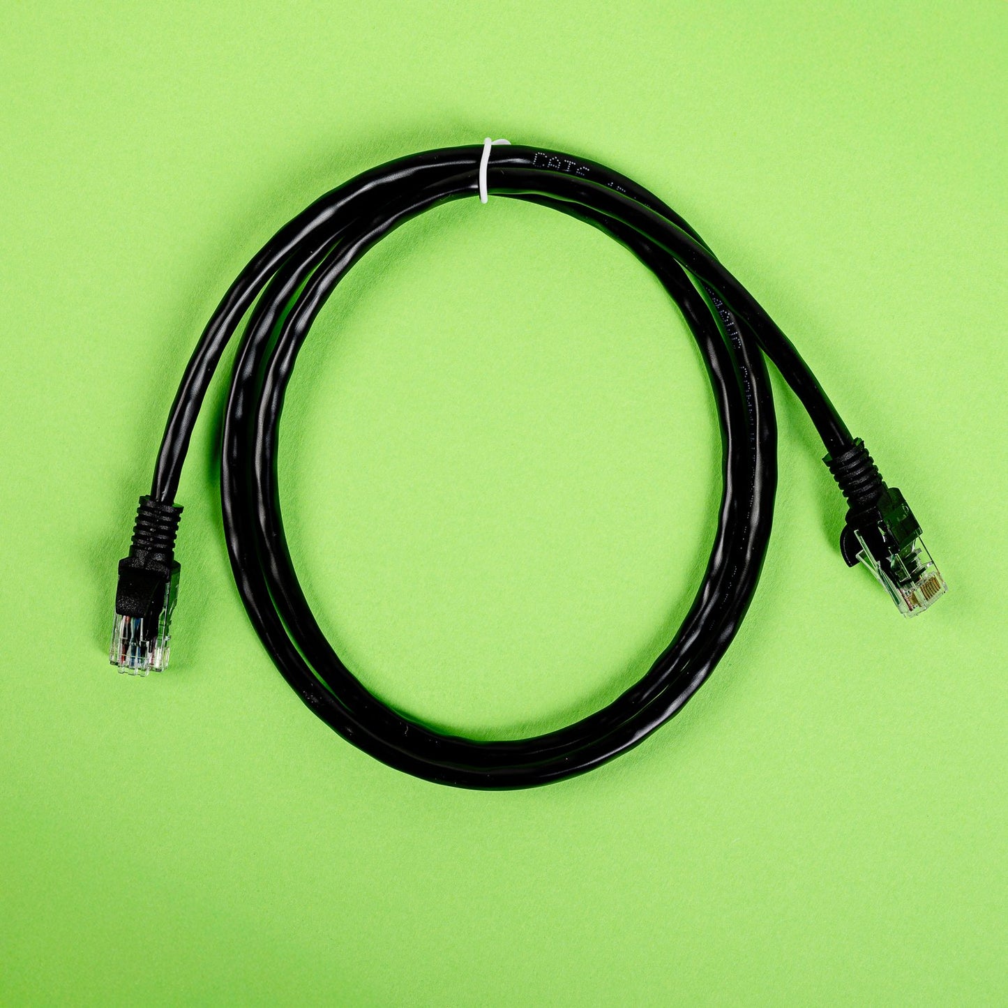 Black Gizzu Cat6 UTP Fly Lead Ethernet Network Cable - 1m