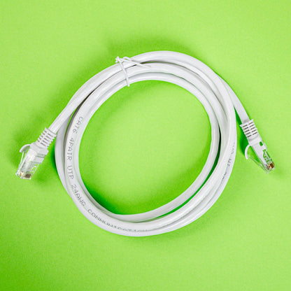 White Gizzu Cat6 UTP Fly Lead Ethernet Network Cable - 2m