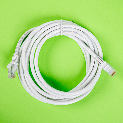 White Gizzu Cat6 UTP Fly Lead Ethernet Network Cable - 3m