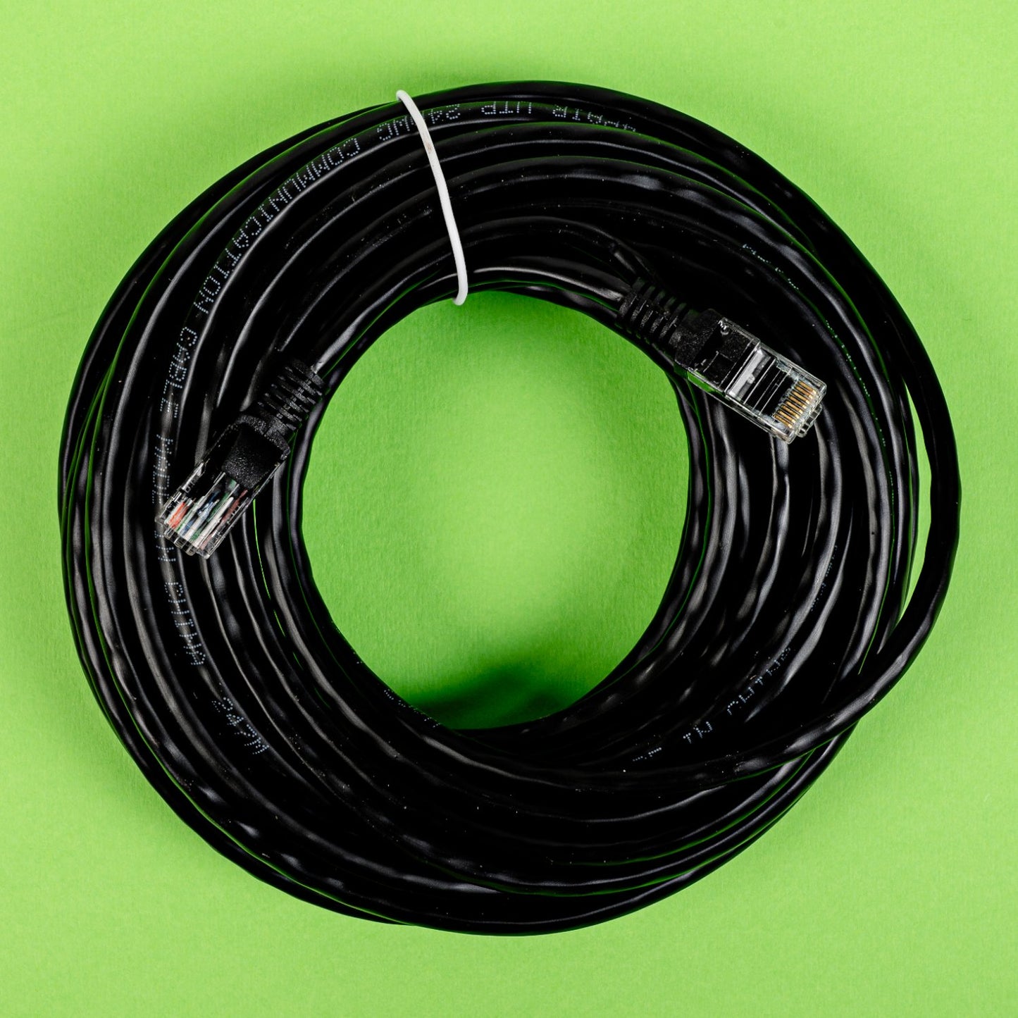 Black Gizzu Cat6 UTP Fly Lead Ethernet Network Cable - 10m
