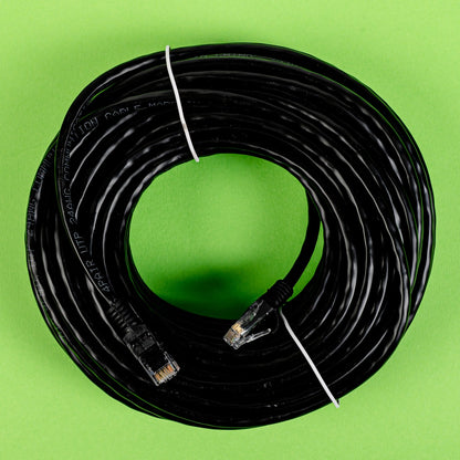 Black Gizzu Cat6 UTP Fly Lead Ethernet Network Cable - 20m