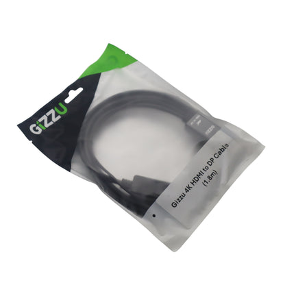Gizzu 4K HDMI to DP Cable (1.8m) – Black