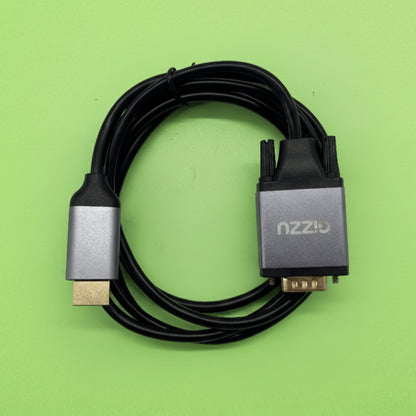 Gizzu Full HD HDMI to VGA Cable (1.8m) – Black