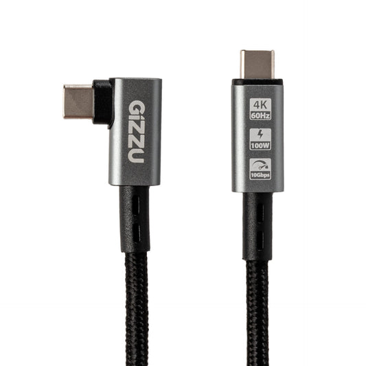 Gizzu 100W 10Gbps Type-C Angled 1m Cable