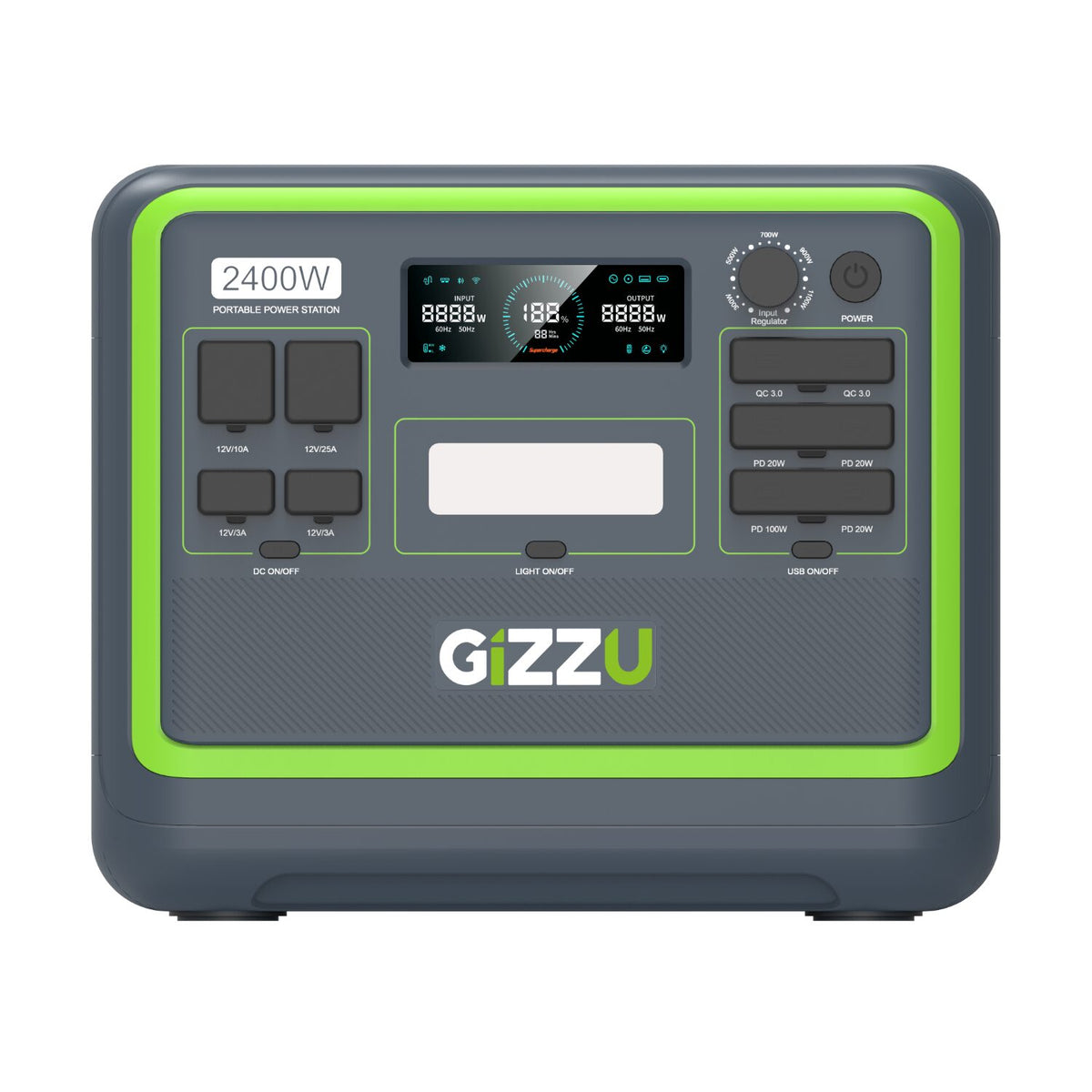 Gizzu Hero Pro 2048Wh/2400W UPS Power Station With App