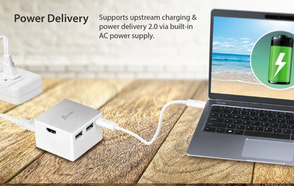 J5create USB Type-C Powered Mini Docking Station - JCDP385