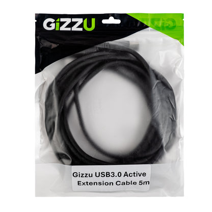 Gizzu USB 3.0 Active Extension Cable 5m – Black