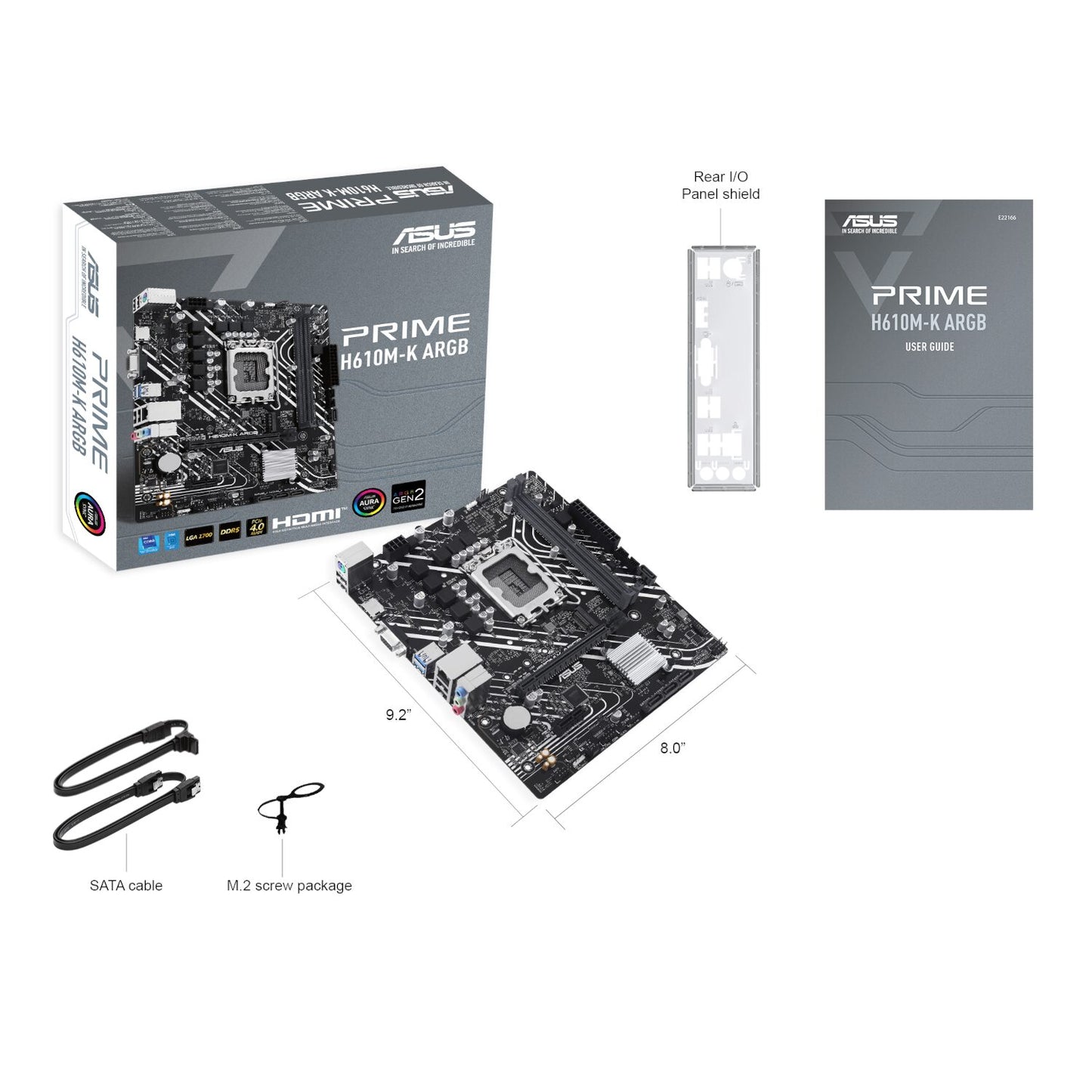 ASUS PRIME H610M-R DDR5 LGA1700 Micro-ATX Motherboard