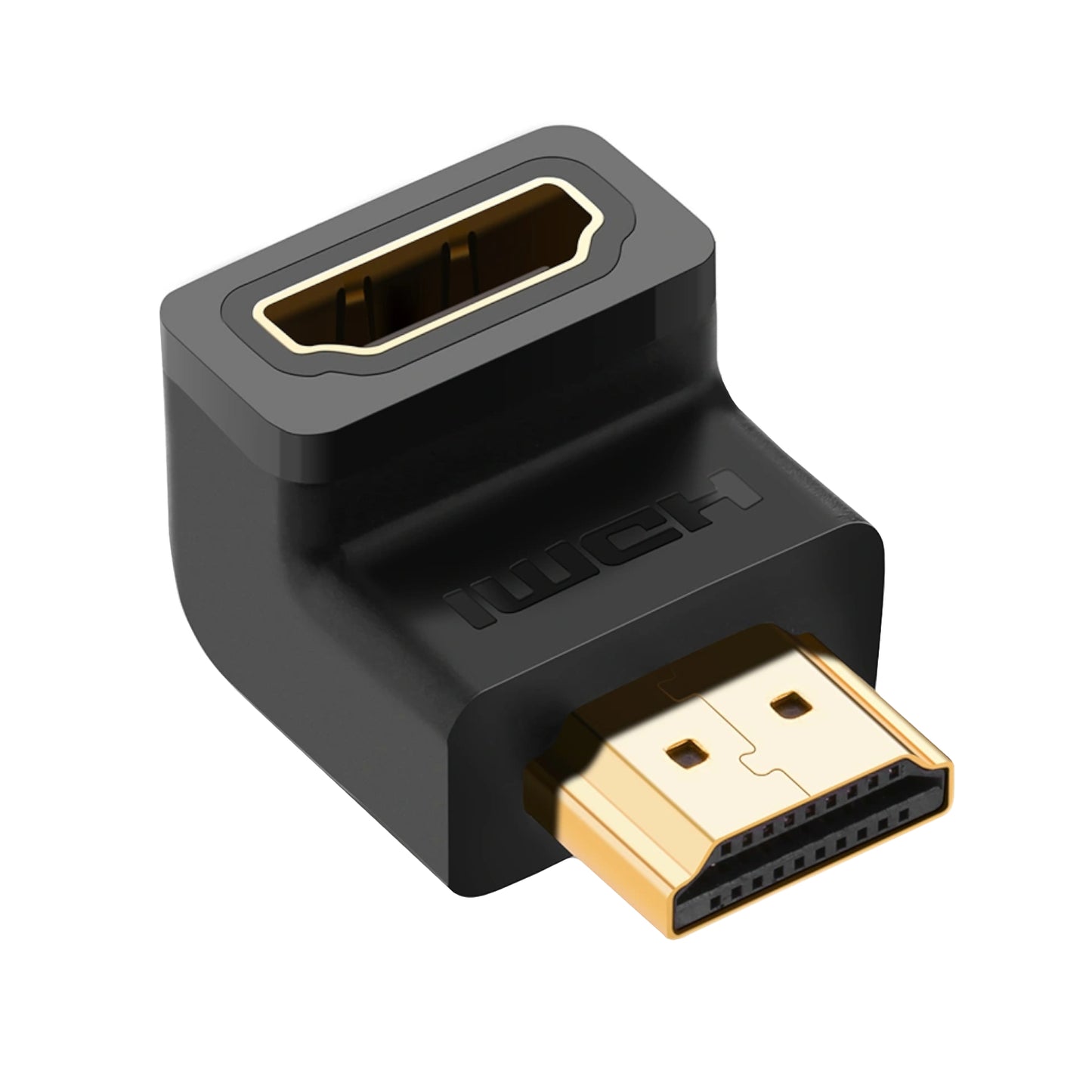 UGREEN HD112 HDMI 4K Male to Female Down-angled Connector – Black