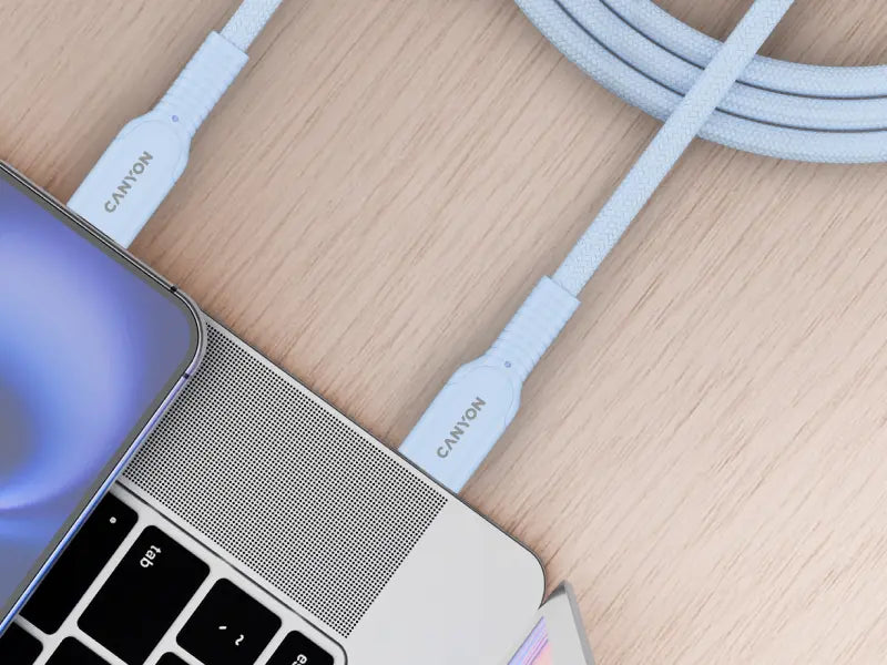 Canyon USB-C to USB-C 60W 1M - Light Blue