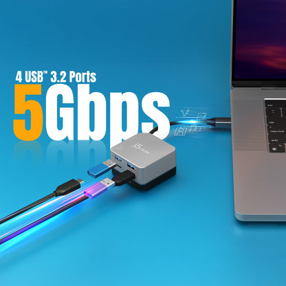 J5create Flexible Ports USB-C 4K144 HDMI Hub - Cube Plus 6 in 1 - JCD361