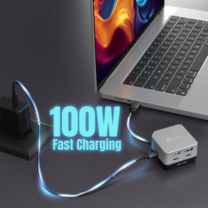 J5create Flexible Ports USB-C 4K144 HDMI Hub - Cube Plus 6 in 1 - JCD361